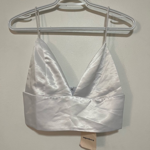 Superdown white gene satin top - Picture 5 of 9